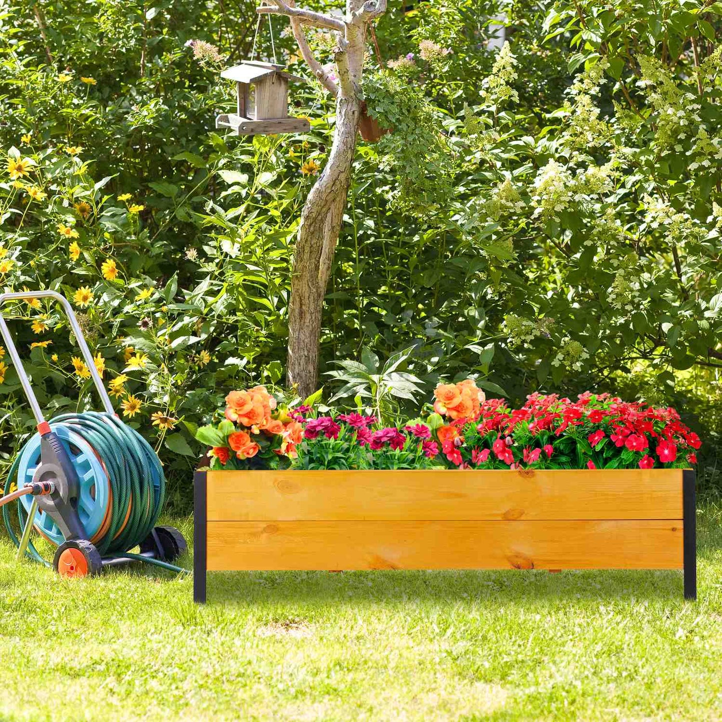 Wooden planting table