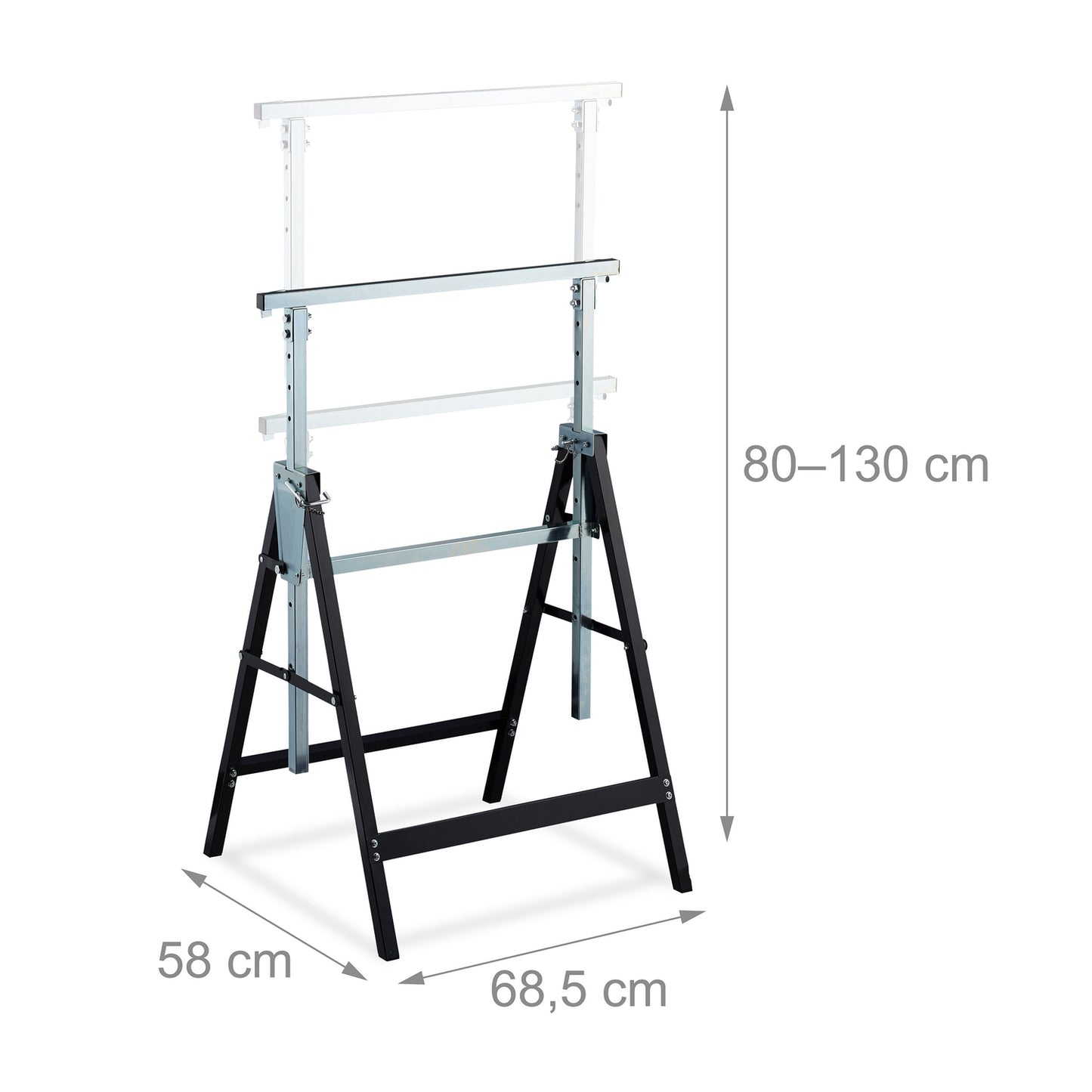 Work trestle steel, set of 2