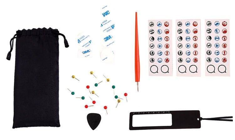 World map - scratch card with flags + accessories