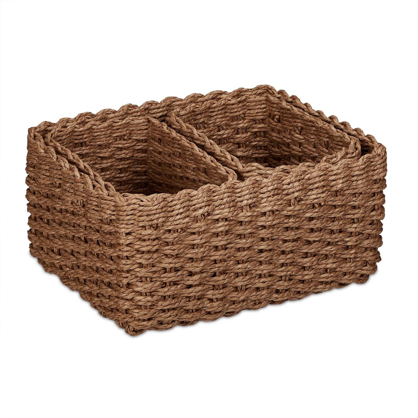 Woven storage basket, set of 3