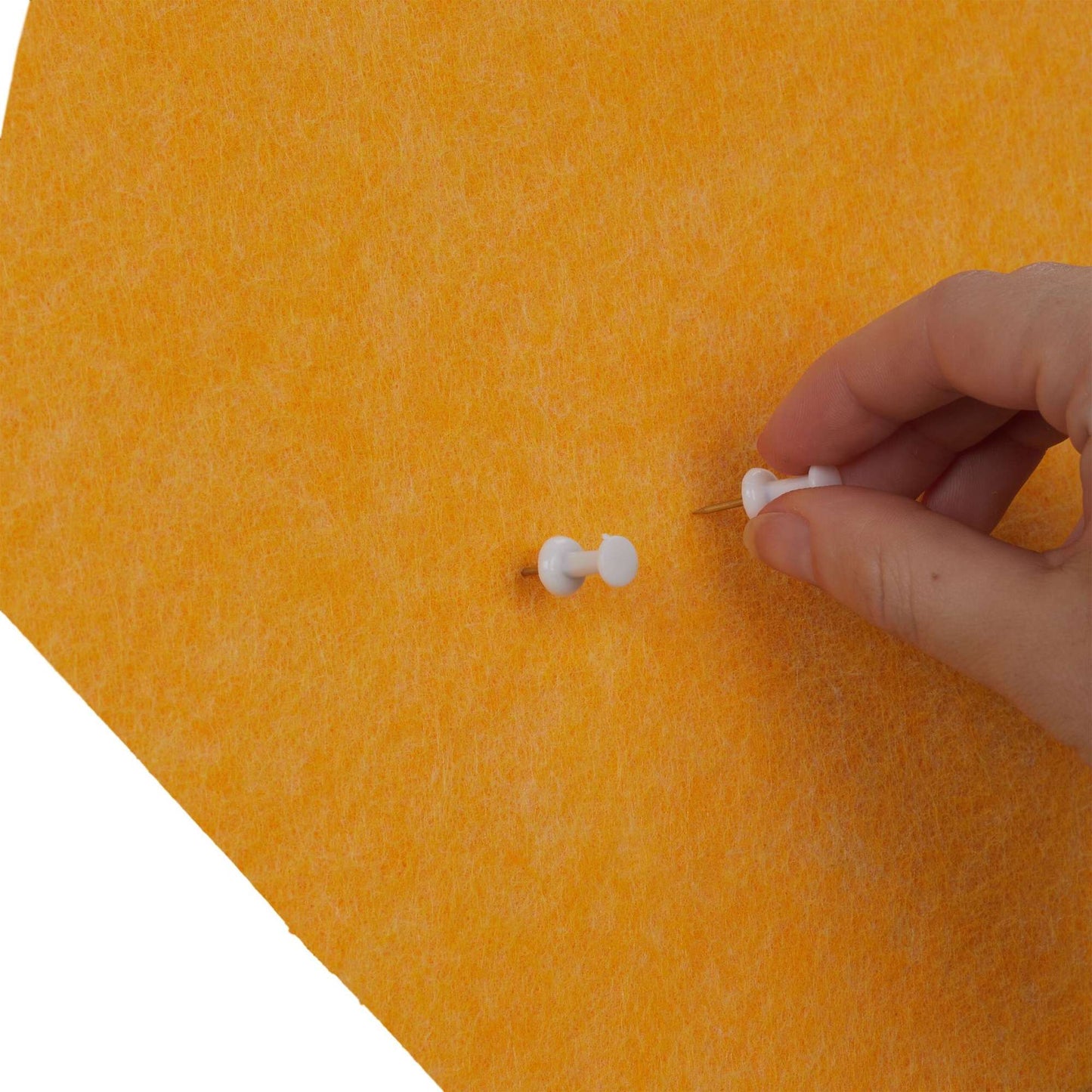 Yellow hexagons for pin board with felt - 6 pcs