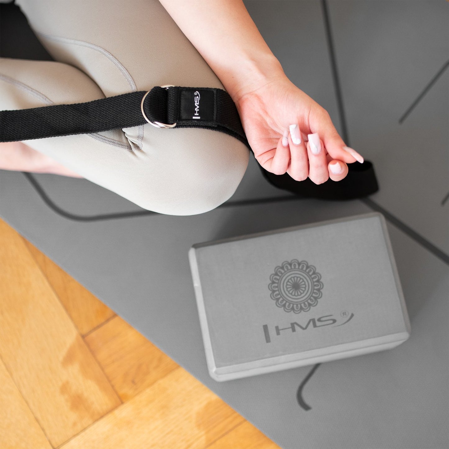 Yoga Strap, Black – Durable, 6ft Length