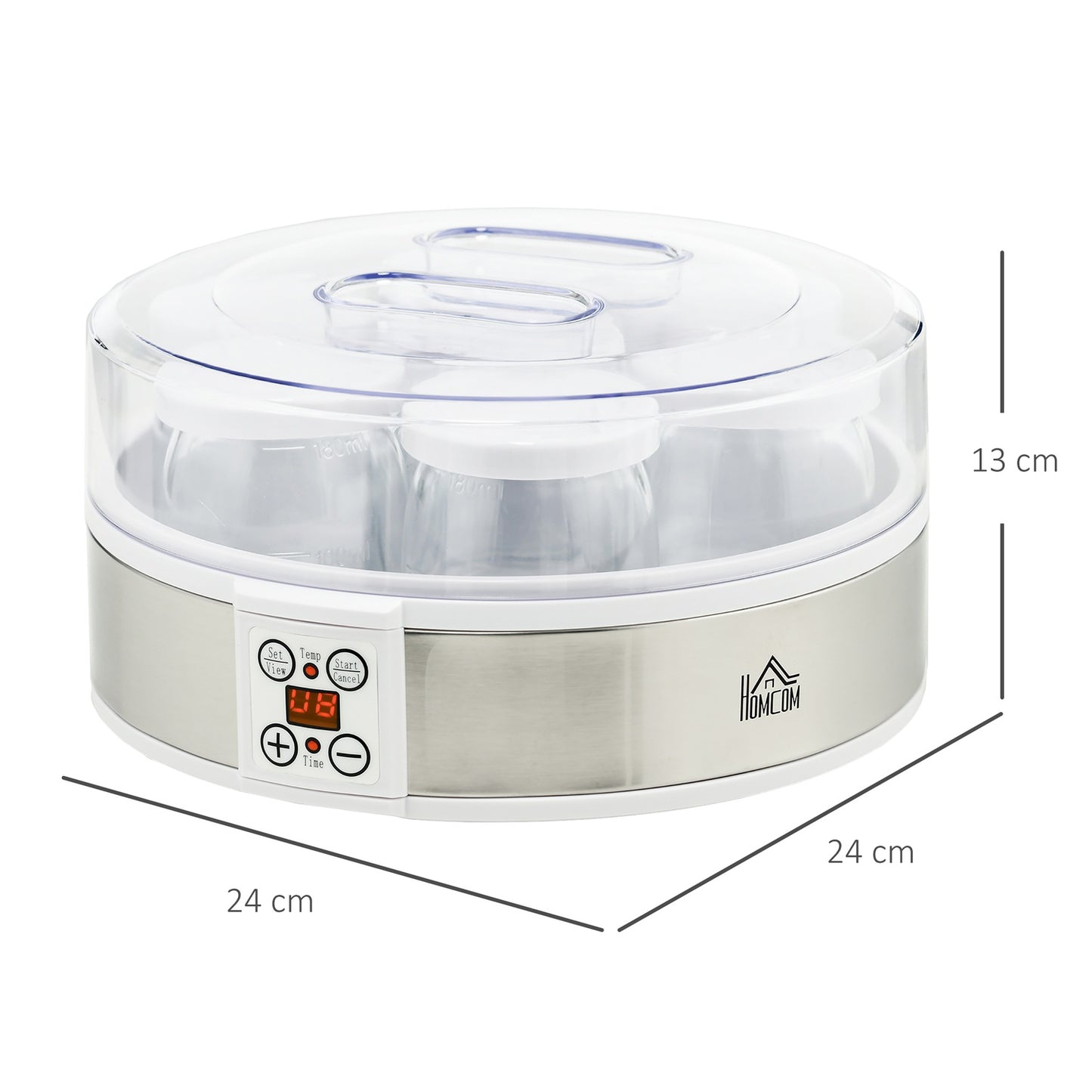 Yogurt machine with timer & 7 glasses, automatic shut-off, 20W