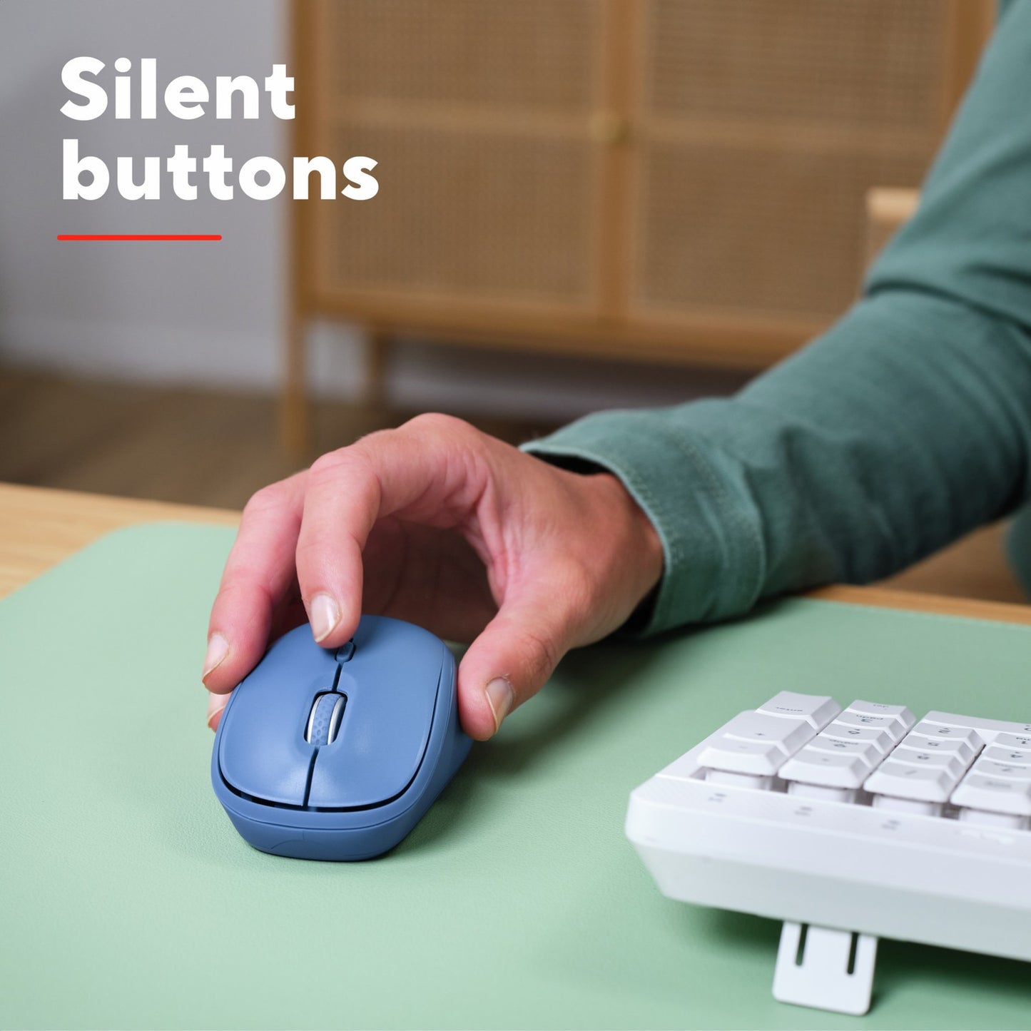 Yvi+ Wireless mouse Bluetooth / 2.4 GHz Blue