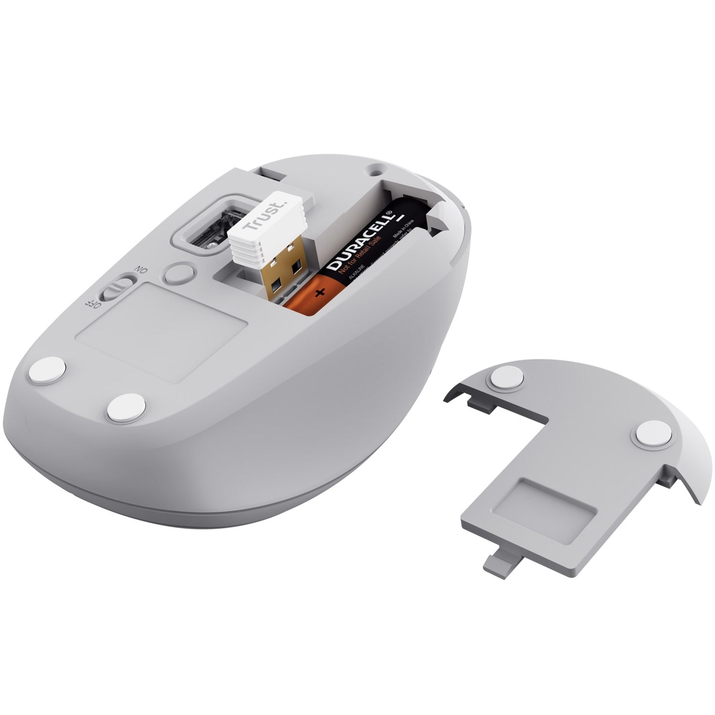Yvi+ Wireless mouse Bluetooth / 2.4 GHz White