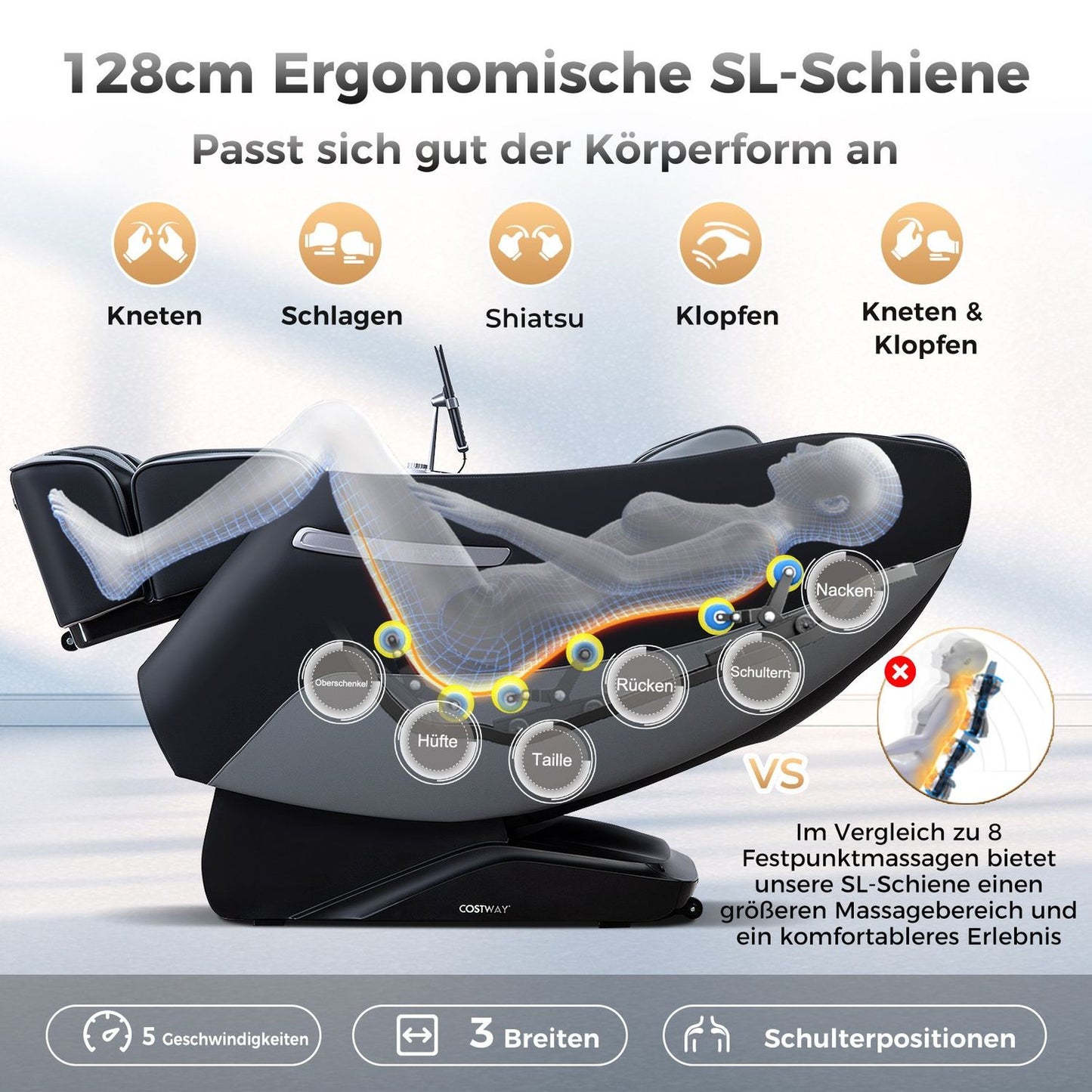 Zero Gravity SL Track Massage Chair with Heat & Air Massage