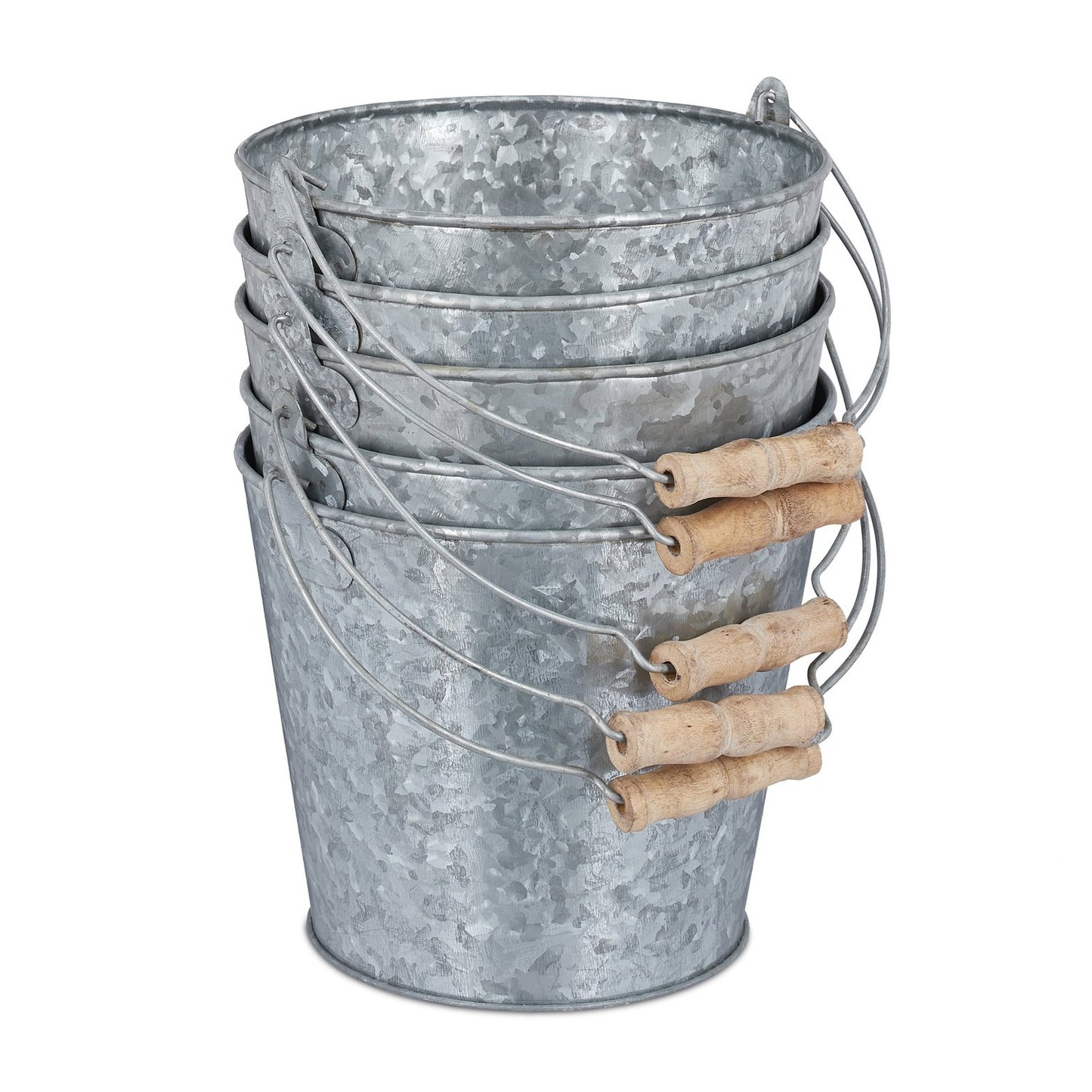 Zinc pot set of 5