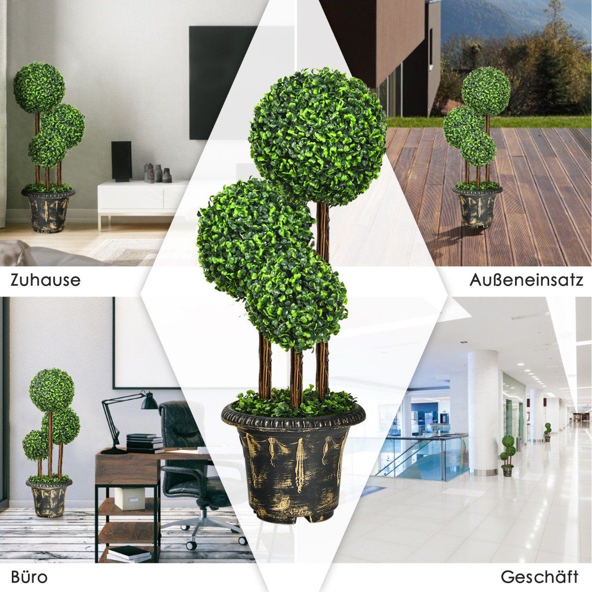 artificial tree artificial green plants artificial plant 30 x 30 x 91 cm green