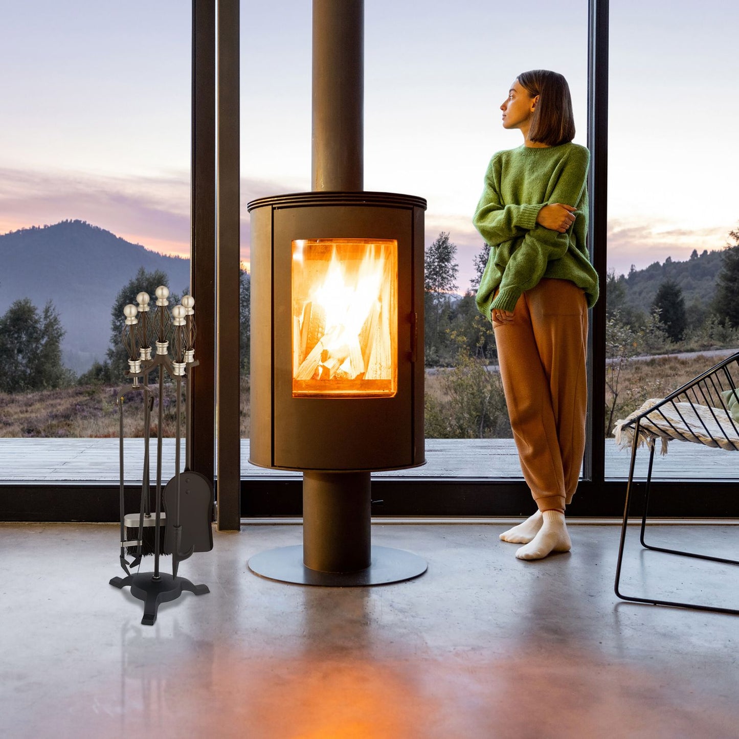 fireplace set in 5 parts
