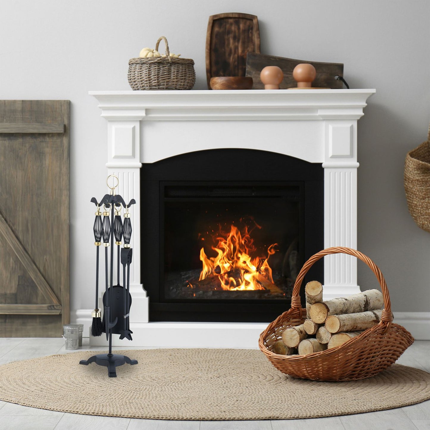fireplace set in 5 parts