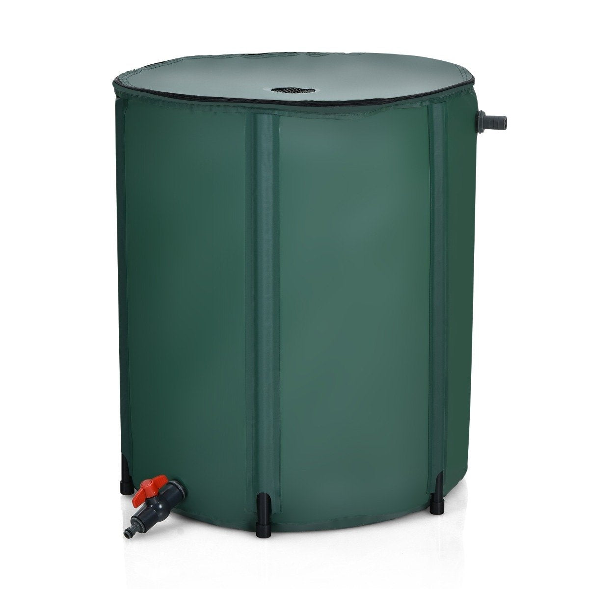foldable rain barrel water storage 60cm x 60cm x 80cm dark green