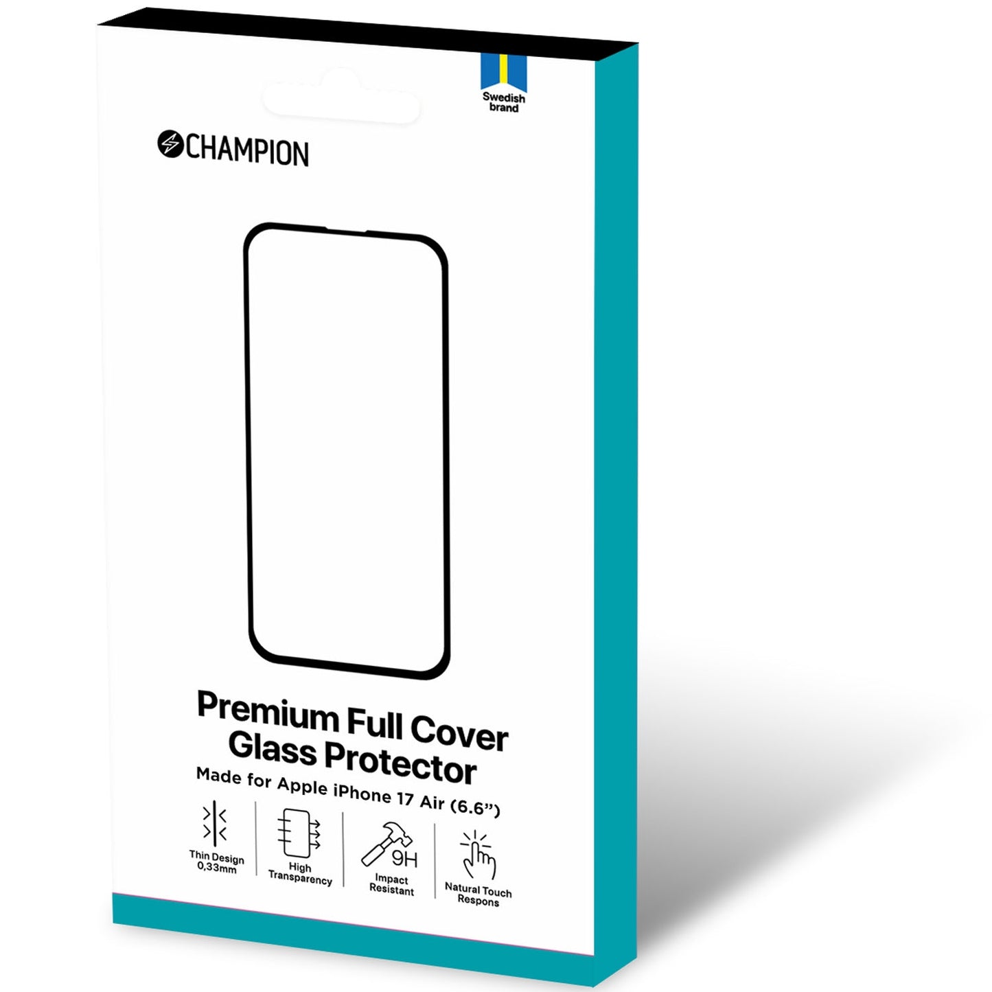 iPhone 17 Air Screen Protector, Full Coverage Glass