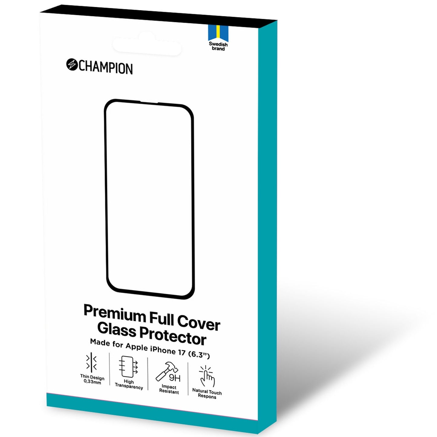 iPhone 17 Screen Protector, Full Coverage Tempered Glass
