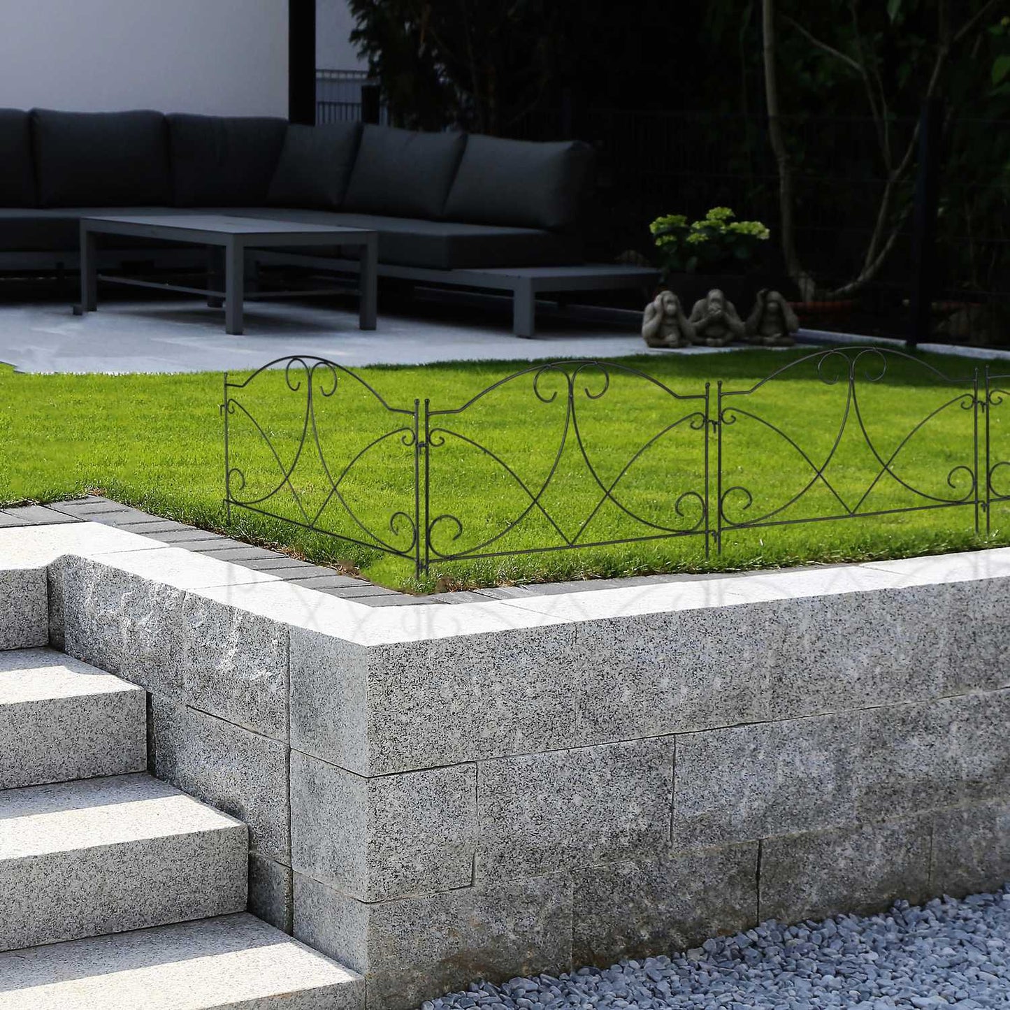 metal flower bed fence in 6 parts