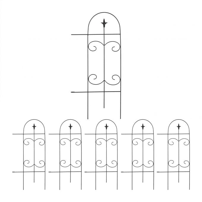 metal flower bed fence in 6 parts