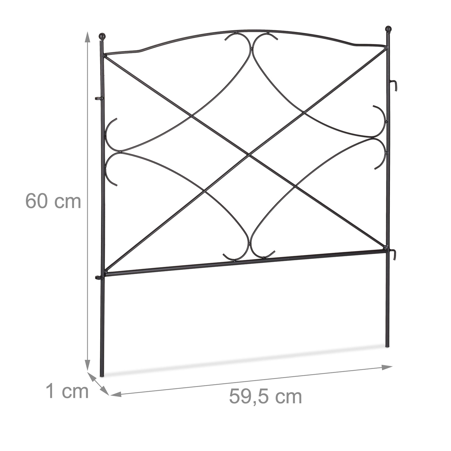 metal flower bed fence in 6 parts