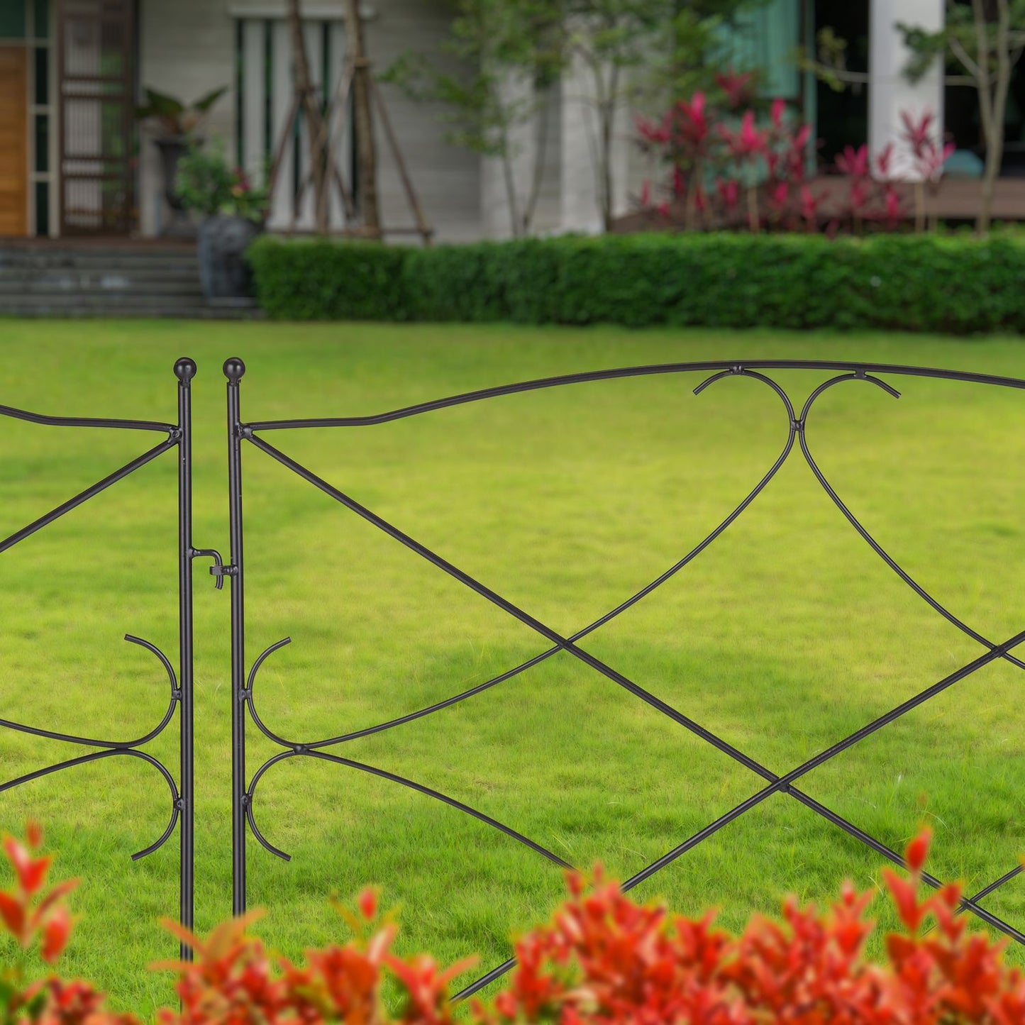 metal flower bed fence in 6 parts