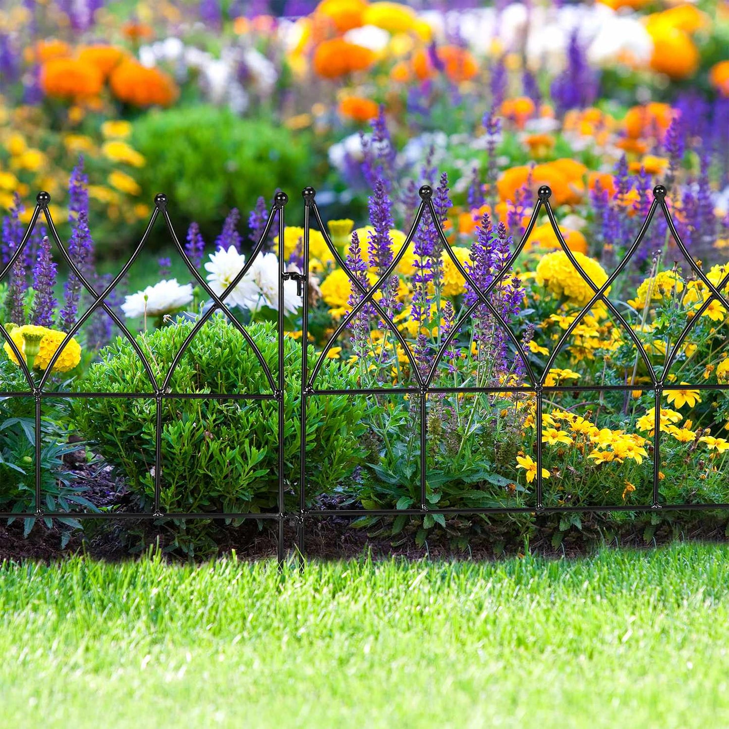 metal flower bed fence in 6 parts