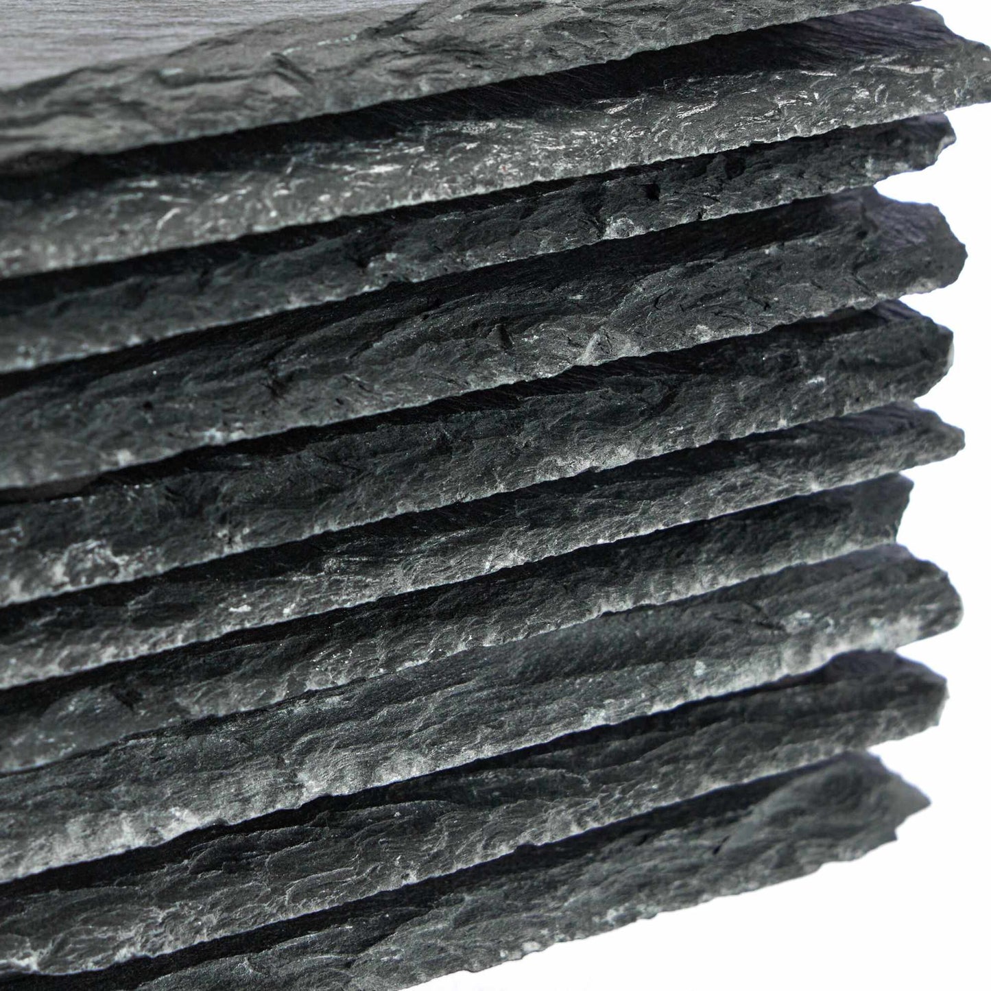 set of 10 coasters in slate 10x10 cm