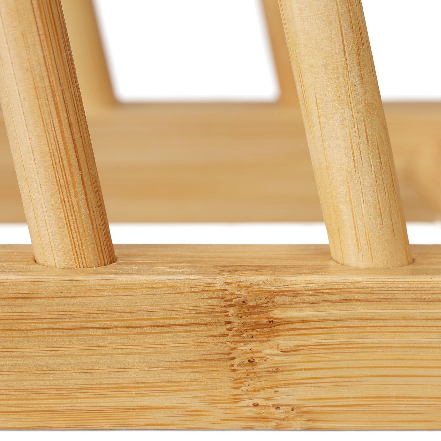 set of 2 bamboo plate racks