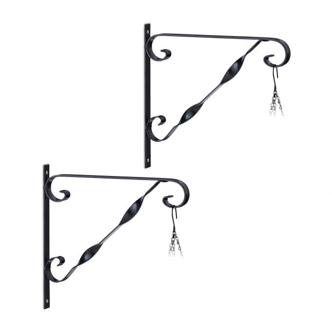 set of 2 hanging basket holders