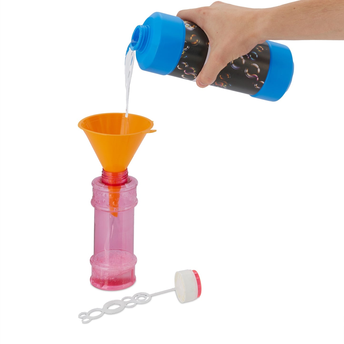 set of 2 refill bottles for soap bubbles 1 l