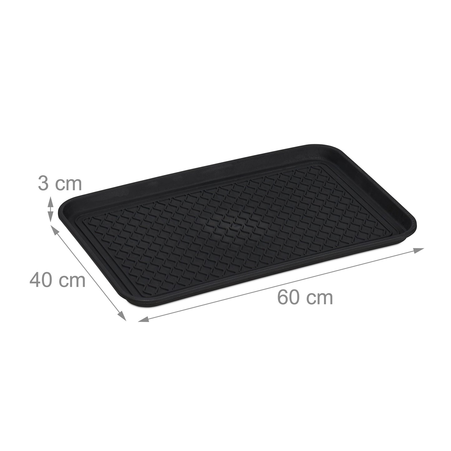 set of 3 drip trays for shoes 60 x 40 cm