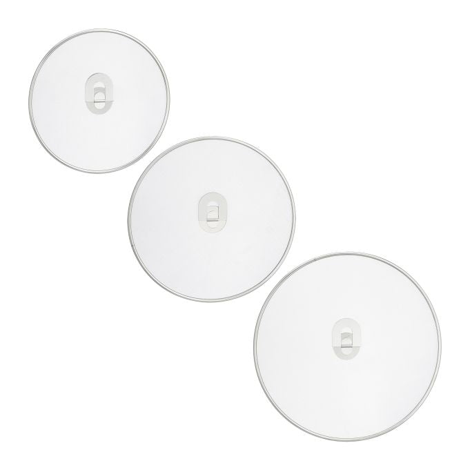 set of 3 splash guards for frying pans