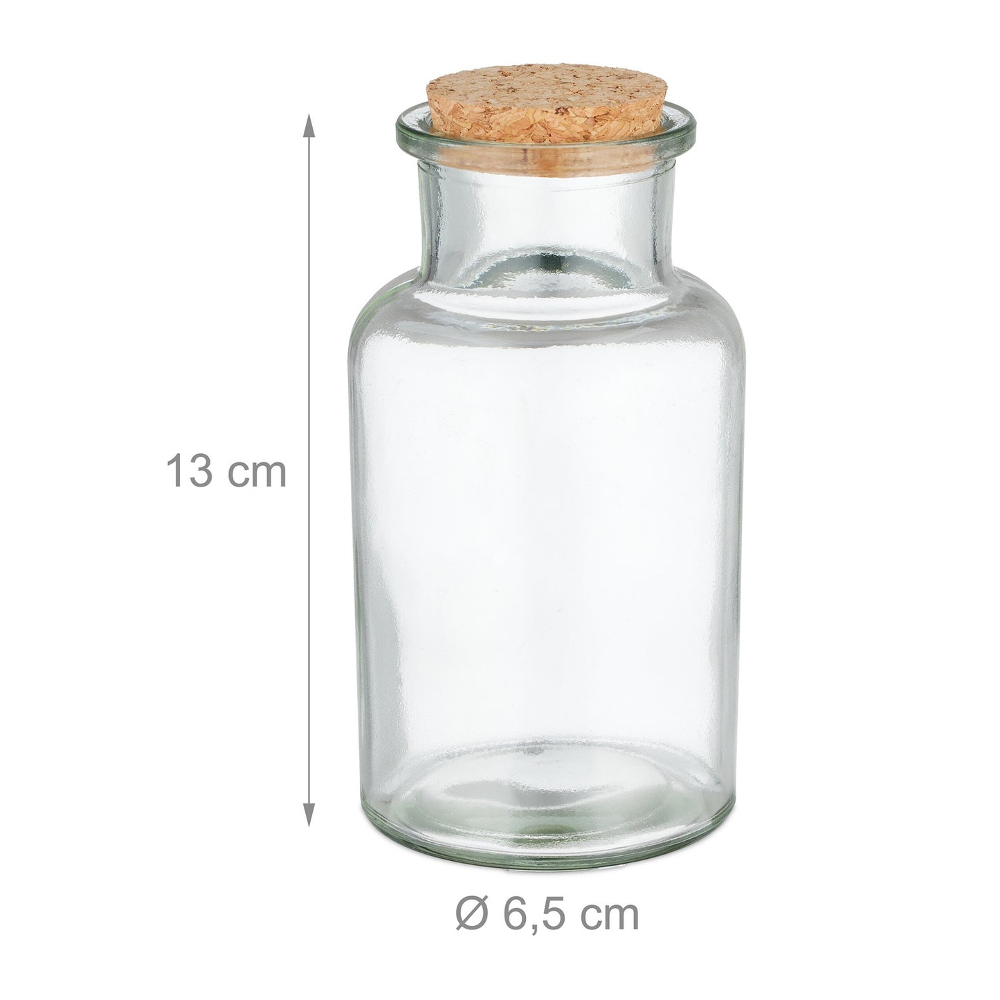 set of 8 spice jars with cork lids