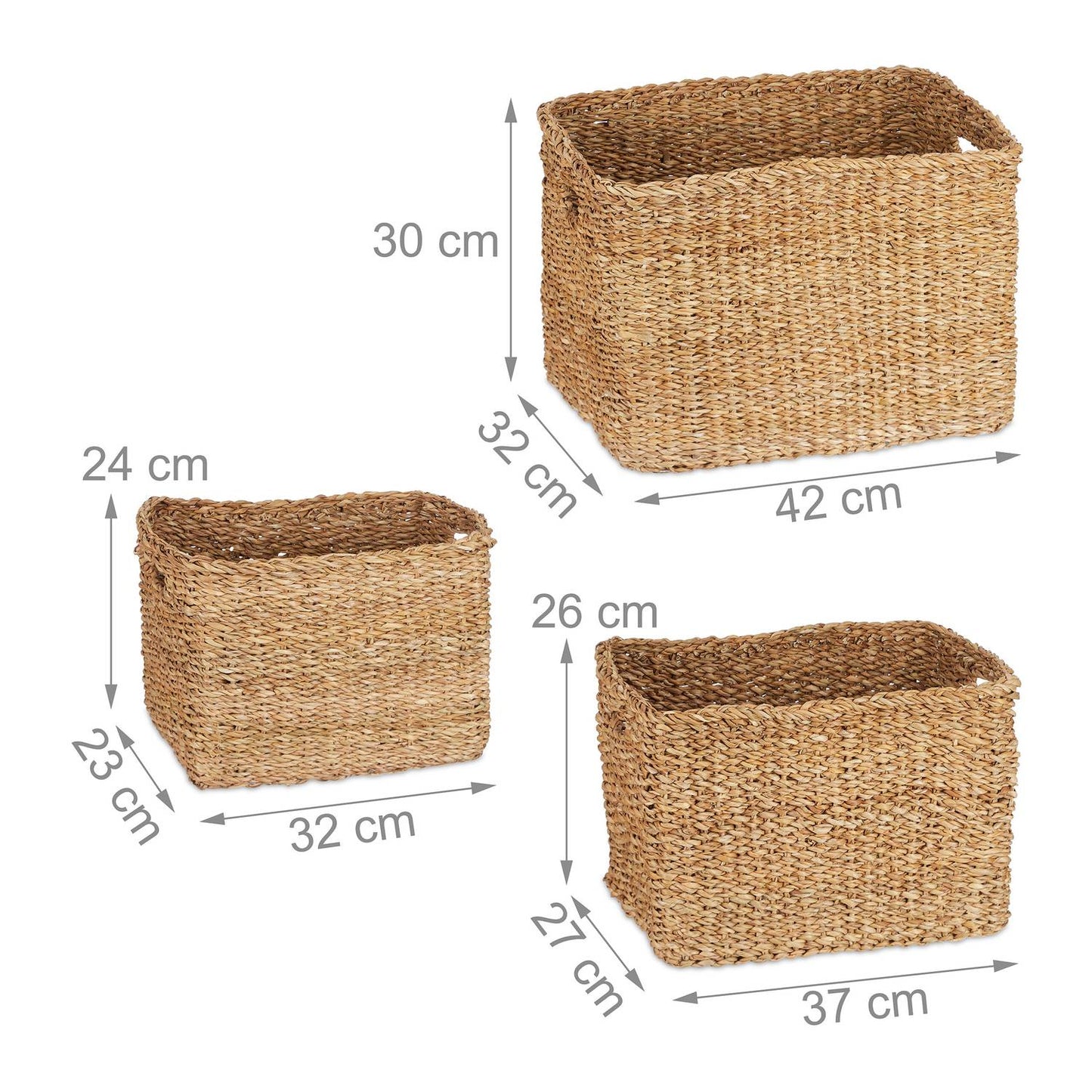 <p>Decorative seaweed baskets offer practical organization with a stylish touch. Perfect for any room, these woven storage solutions keep your home tidy while enhancing its aesthetic appeal.</p>
<ul>
<li>Organize with three versatile sizes for diverse st