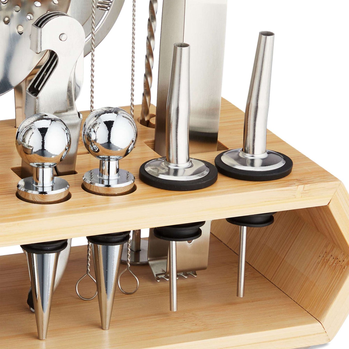 the 16-piece cocktail set with stand