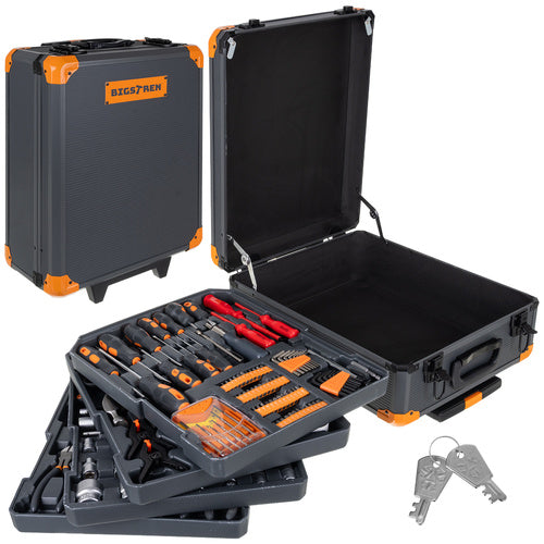 1000-Piece Tool Set with Aluminum Case & Organizers