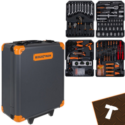 1000-Piece Tool Set with Aluminum Case & Organizers