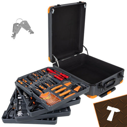 1000-Piece Tool Set with Aluminum Case & Organizers