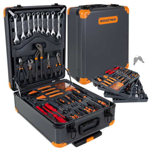 1000-Piece Tool Set with Aluminum Case & Organizers