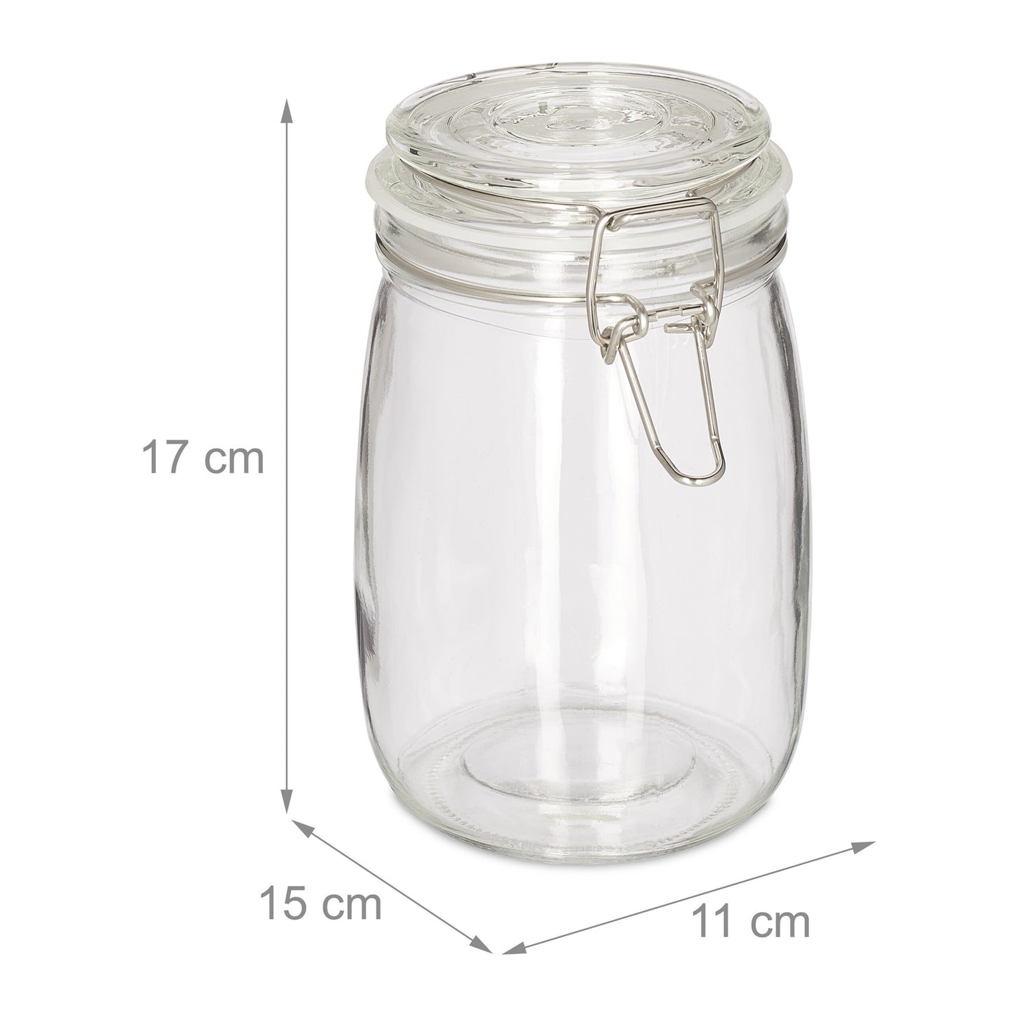 1000 ml preservation jars in a set of 6