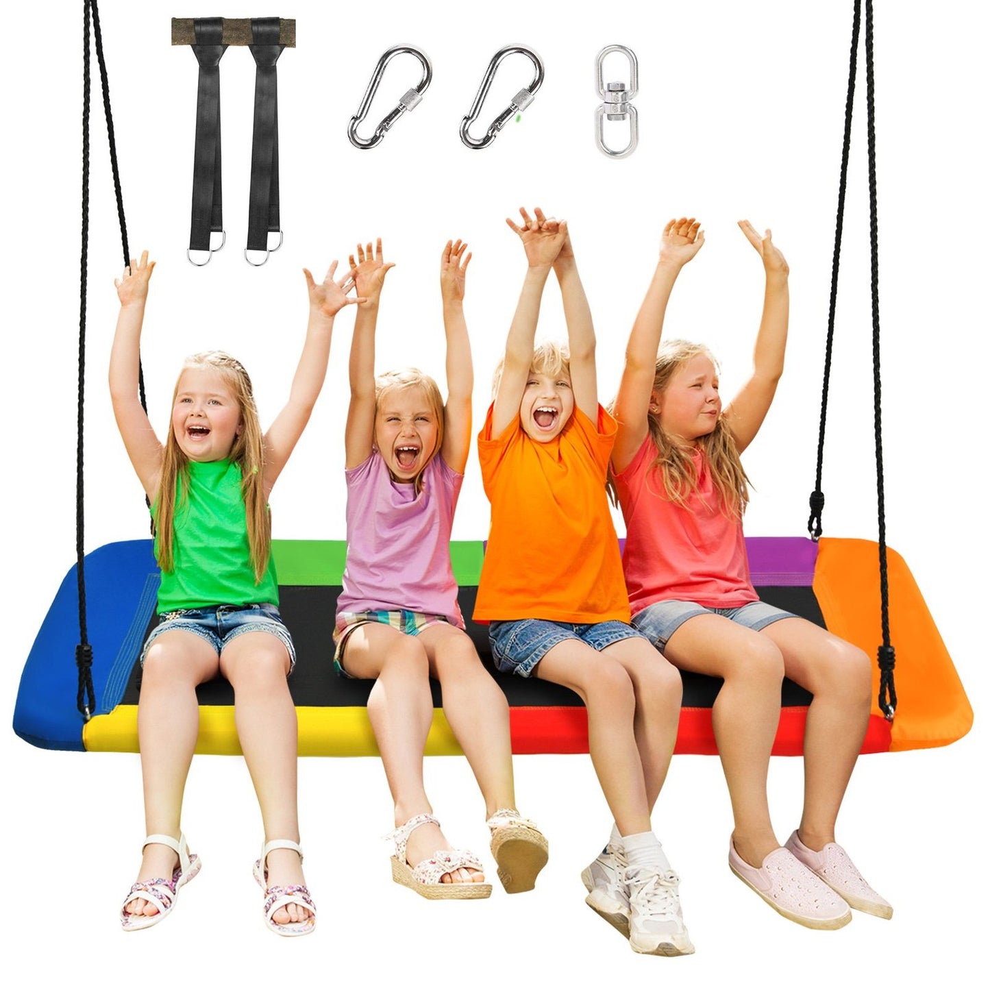 100-180cm tree swing, swing for children, nest swing, tree swing with adjustable ropes, colorful