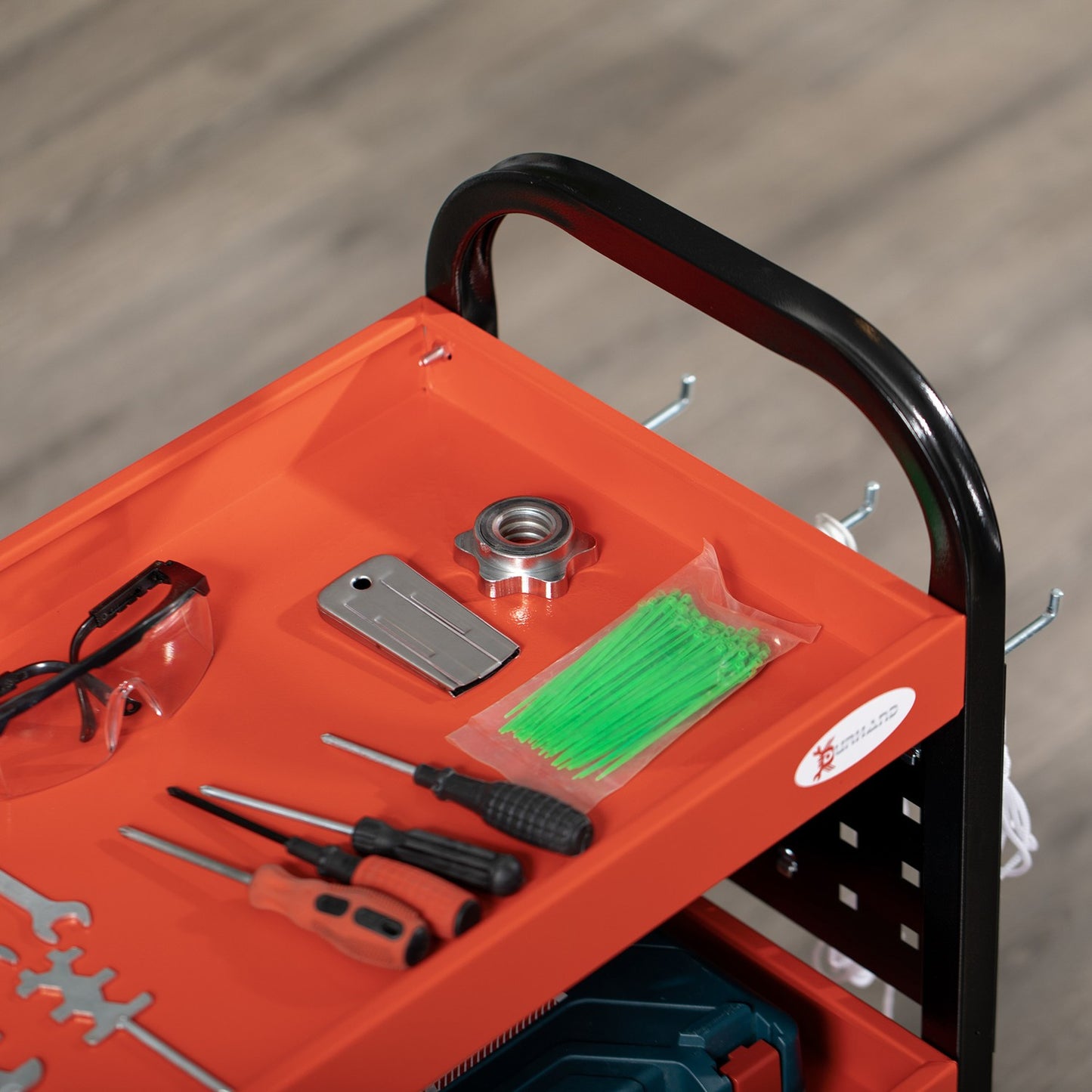 Red garage shelf - 100 kg load capacity