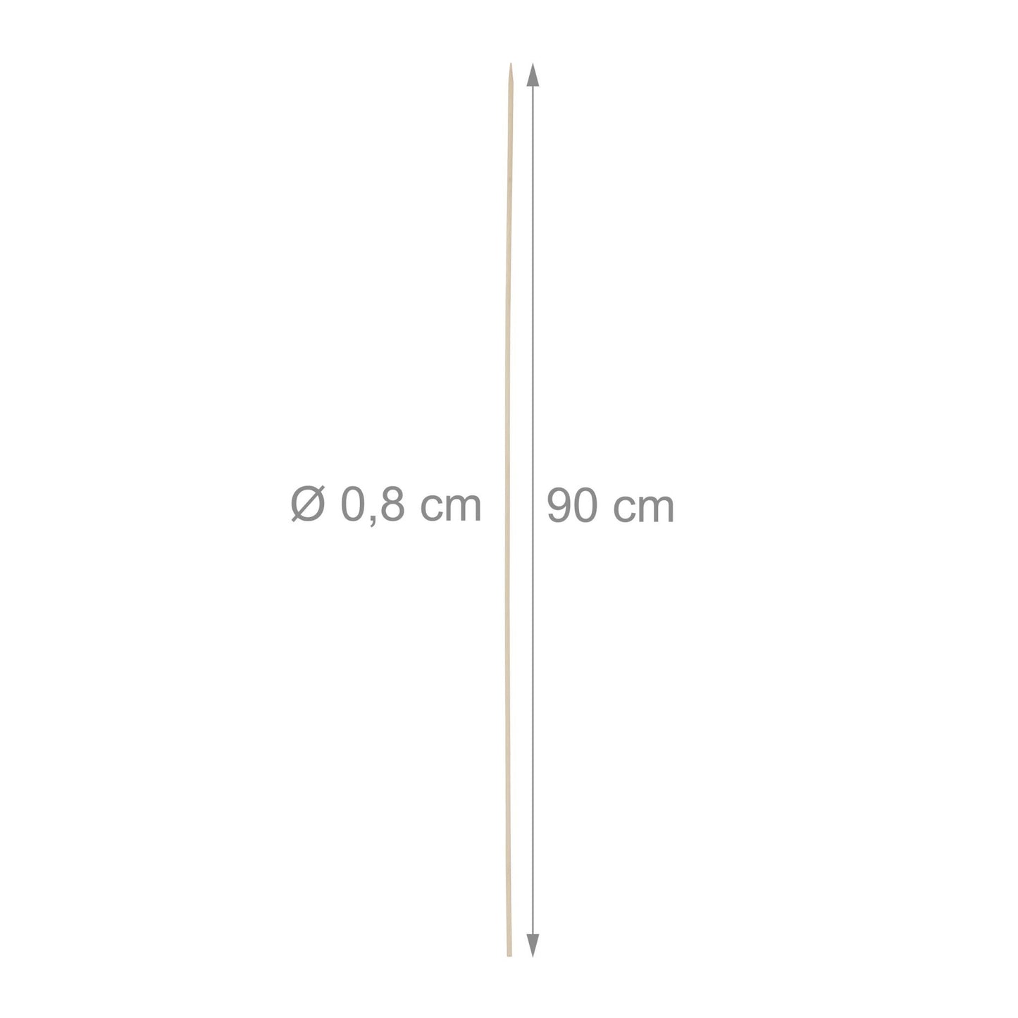 100 bamboo skewers, 90 cm long