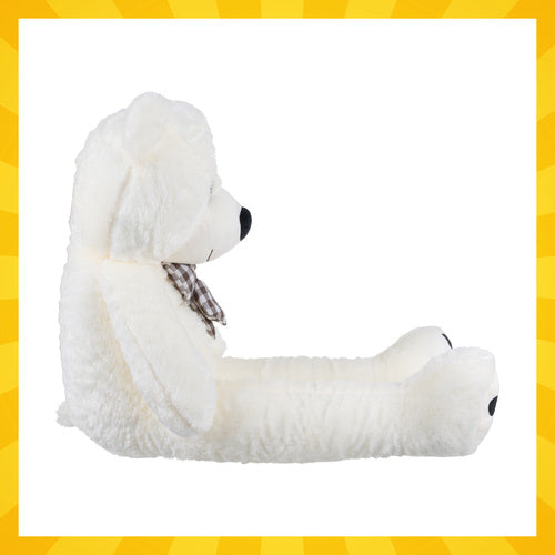 100cm Cream Teddy Bear with Bow – Soft Plush Toy