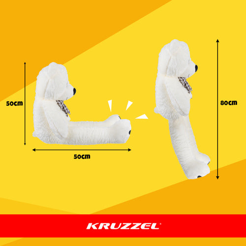 100cm Cream Teddy Bear with Bow – Soft Plush Toy