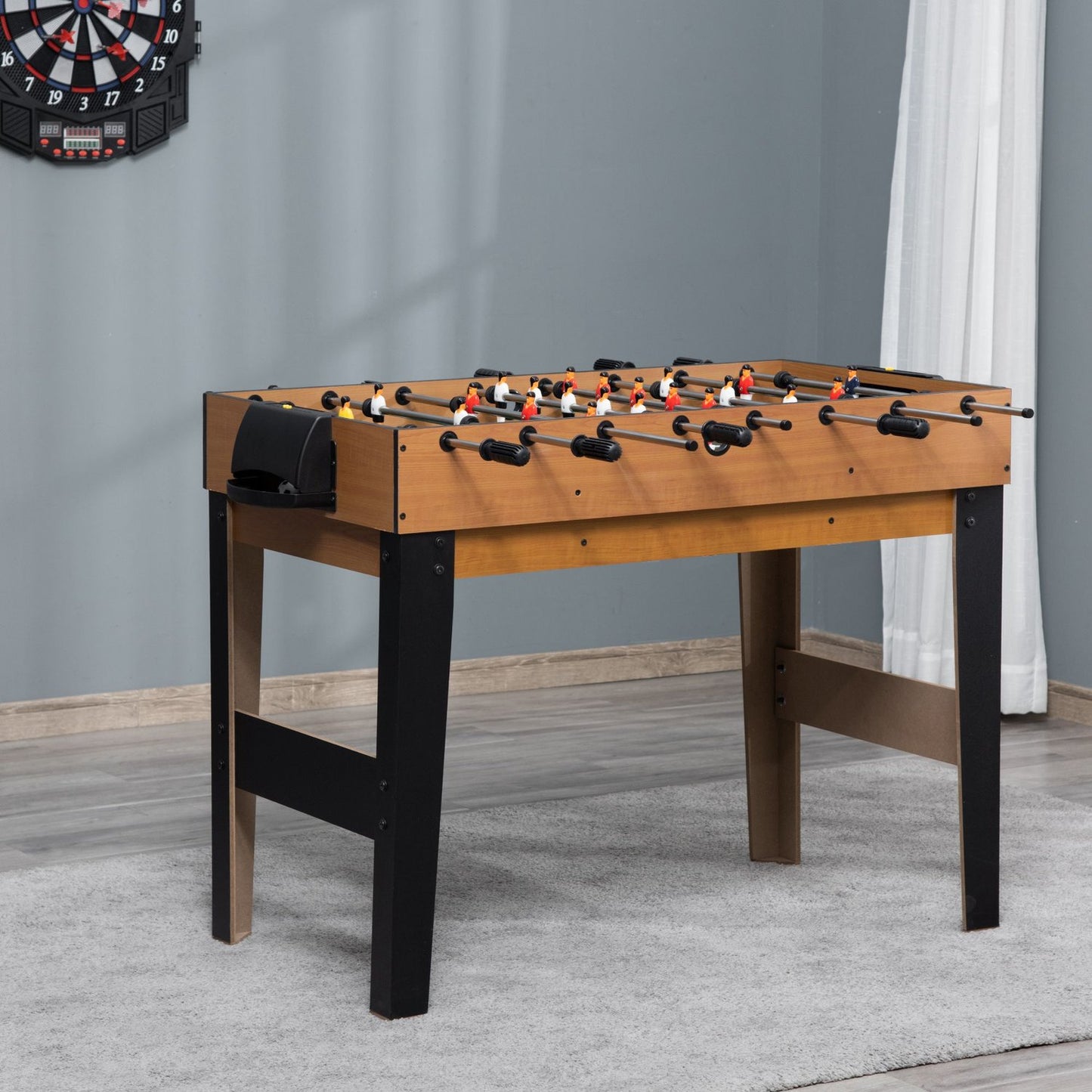 4-in-1 game table: Table tennis, Football, Billiards, Hockey, 107 cm