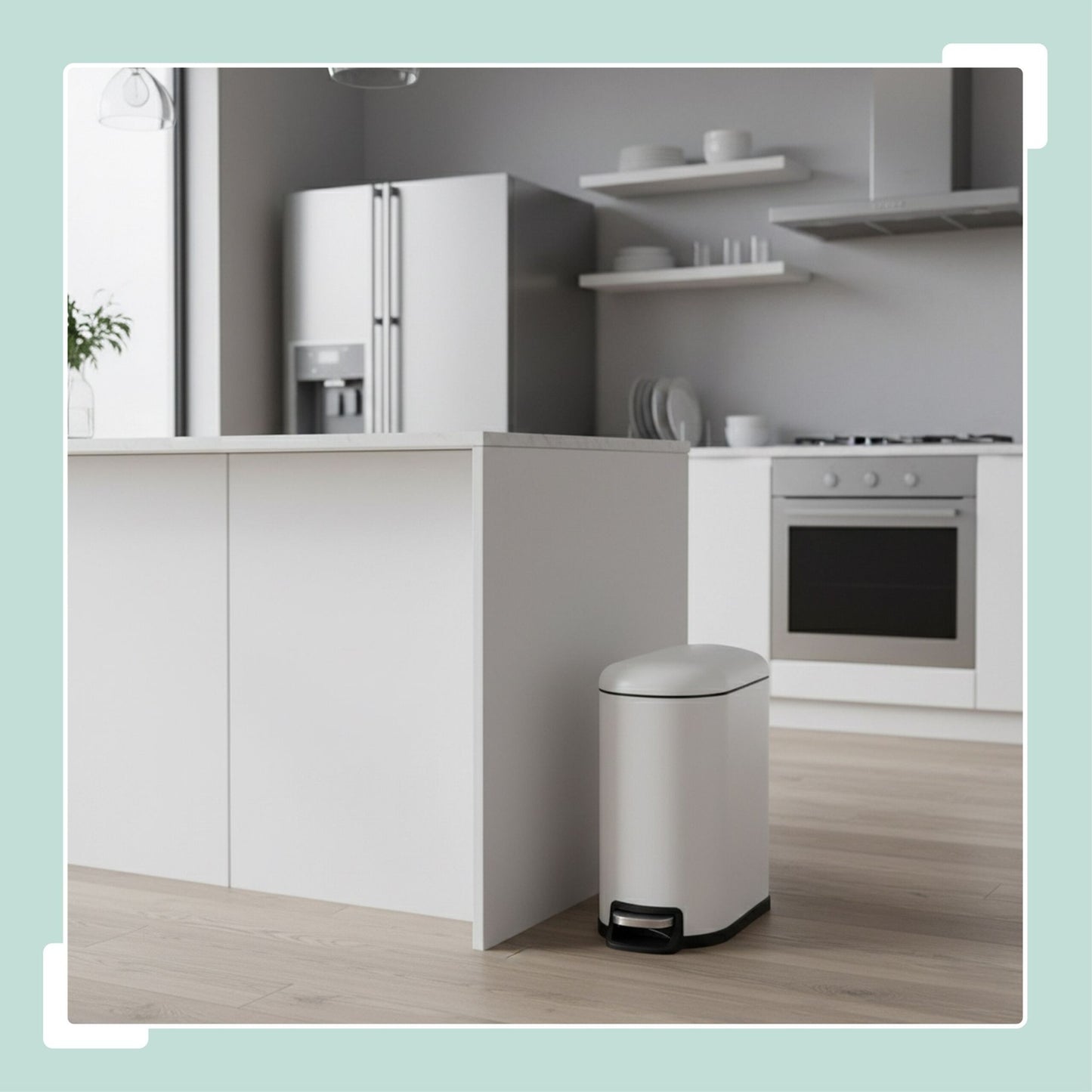 10 Litre Metal Pedal Bin – Soft-Close, Removable Bucket