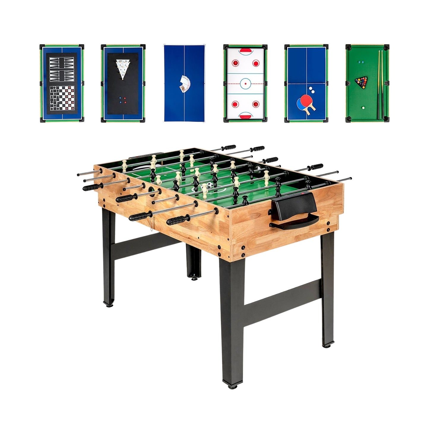10-in-1 Multi-Game Table: Foosball, Hockey, Billiards