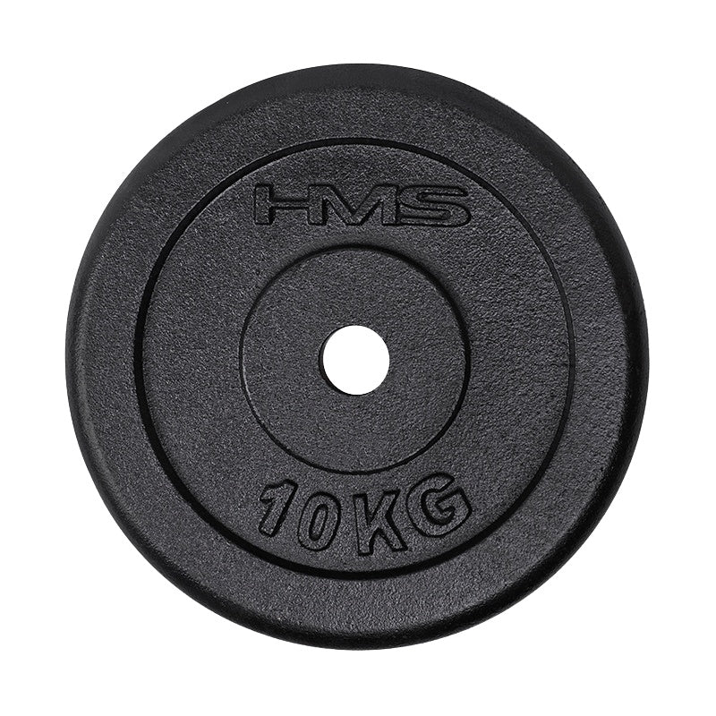 10 kg Black Weight Plate – Cast Iron