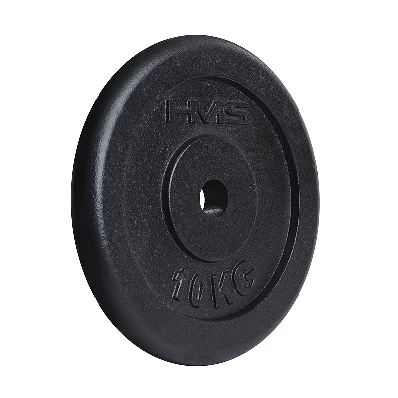 10 kg Black Weight Plate – Cast Iron