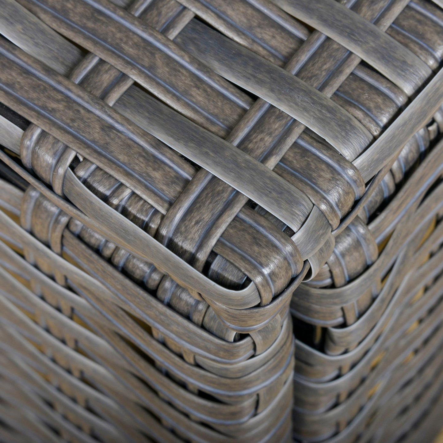 10-piece dark gray rattan patio set with cushions