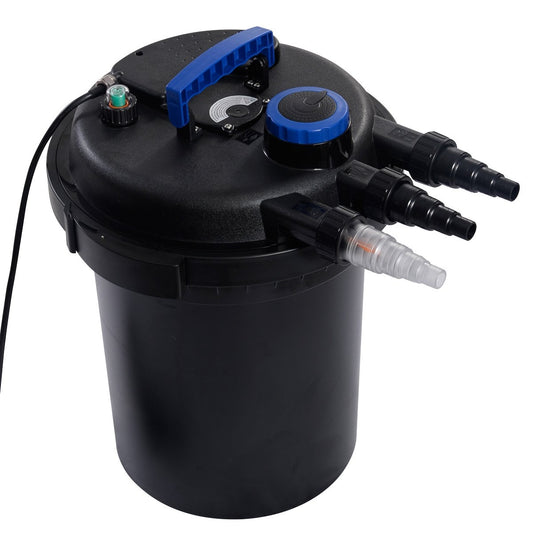 11 W UVC 10000 l/h pressure filter pressure pond filter pond filter suitable for ponds up to 15,000 liters