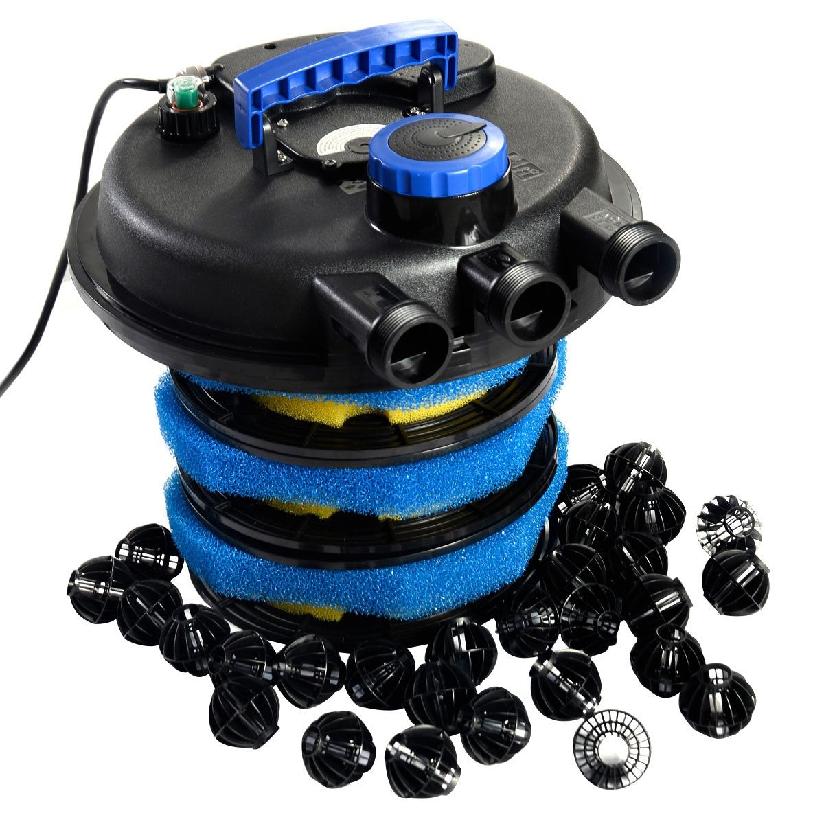 11 W UVC 10000 l/h pressure filter pressure pond filter pond filter suitable for ponds up to 15,000 liters