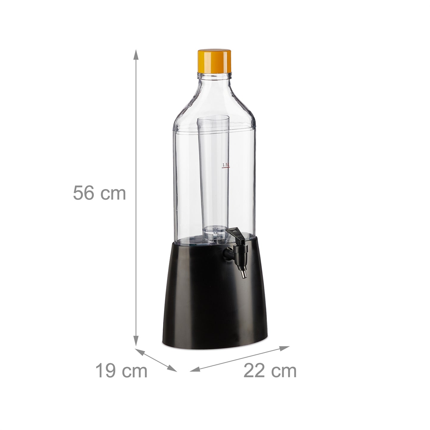 1.1 liter beverage container with faucet